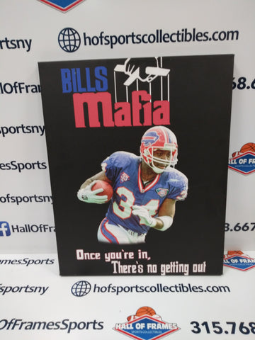 THURMAN THOMAS BILLS MAFIA 16X20 CUSTOM CANVAS PRINT - READY TO HANG