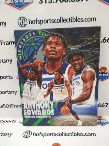 ANTHONY EDWARDS MINNESOTA TIMBERWOLVES 16X20 CUSTOM CANVAS PRINT - READY TO HANG