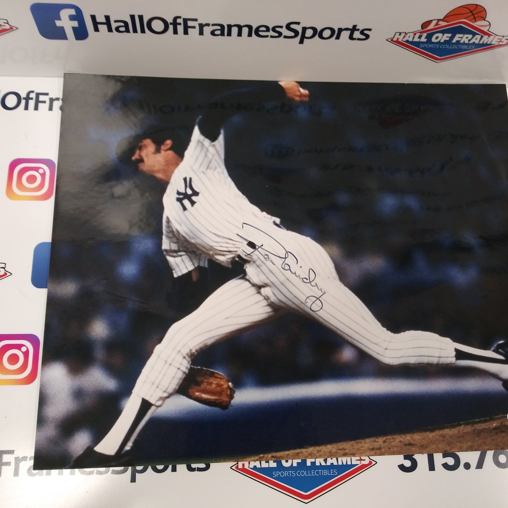 RON GUIDRY NEW YORK YANKEES SIGNED 16X20 PSA/DNA