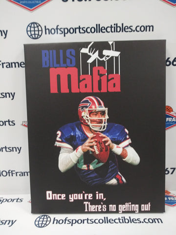 JIM KELLY BILLS MAFIA 16X20 CUSTOM CANVAS PRINT - READY TO HANG