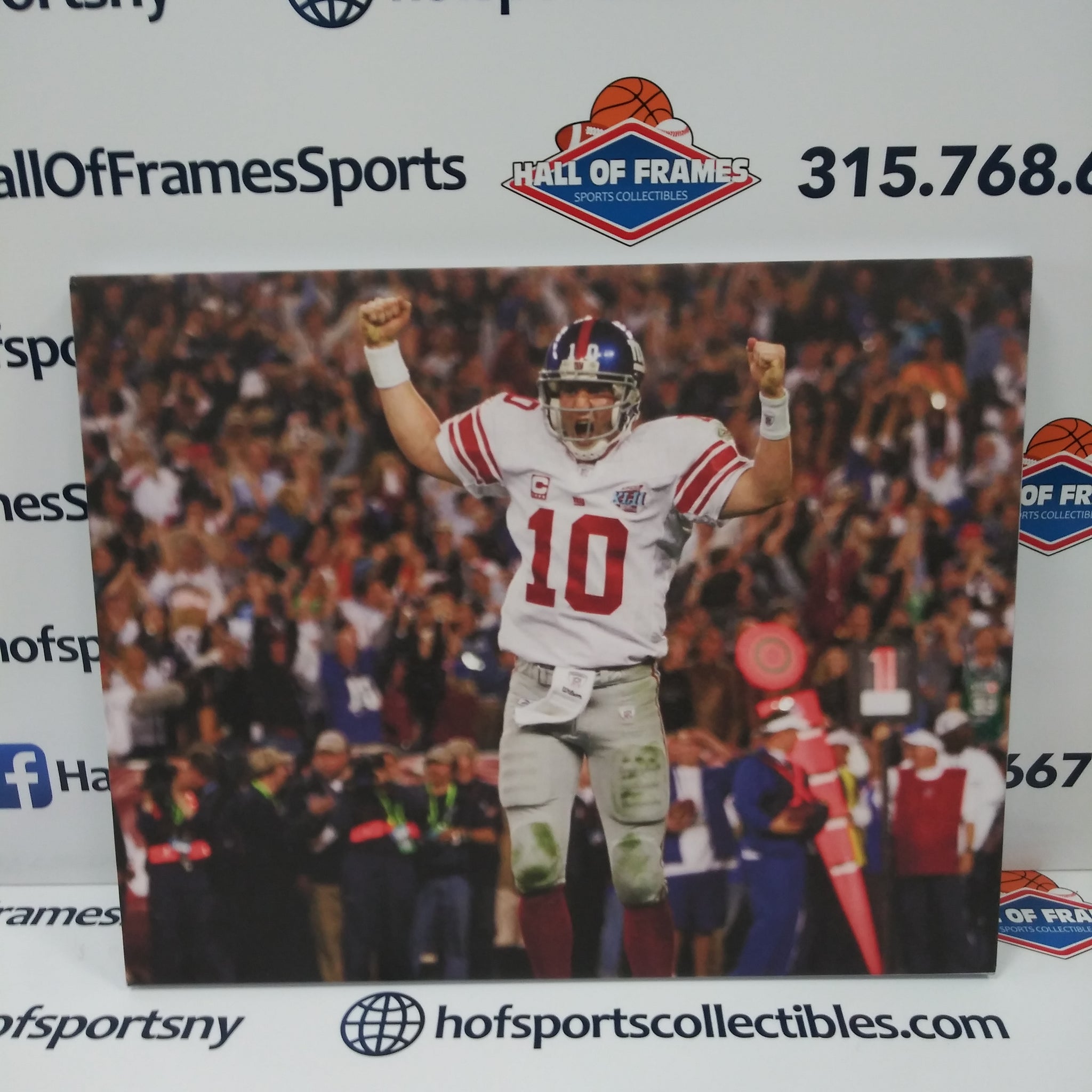 ELI MANNING CELEBRATION NEW YORK GIANTS 16X20 CUSTOM CANVAS PRINT - READY TO HANG