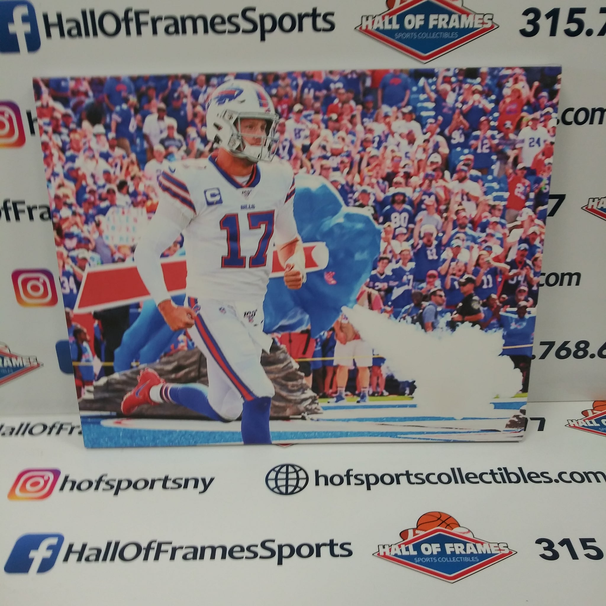 JOSH ALLEN BUFFALO BILLS 16X20 CUSTOM CANVAS PRINT - READY TO HANG