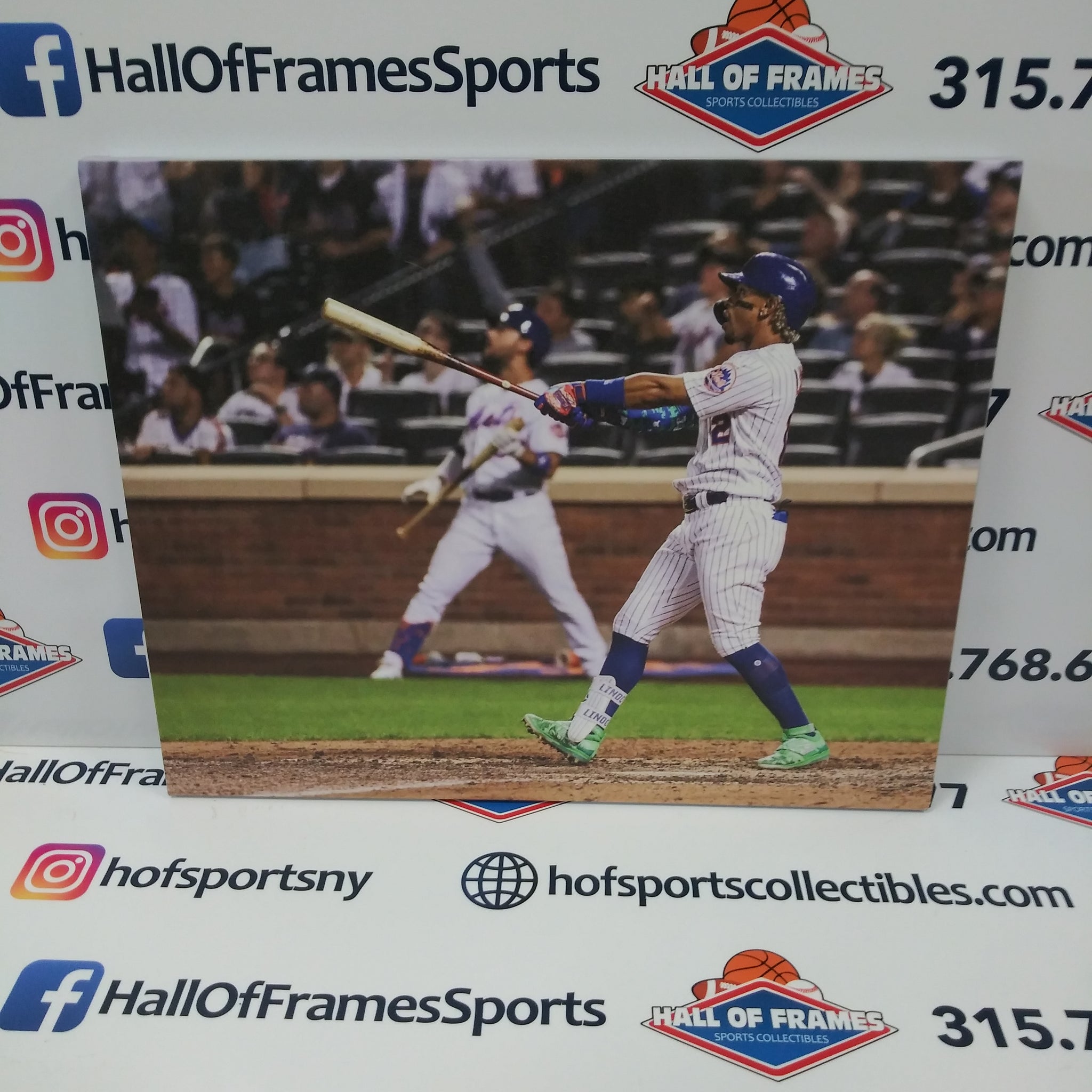 FRANICISCO LINDOR NY METS 16X20 CUSTOM CANVAS PRINT - READY TO HANG