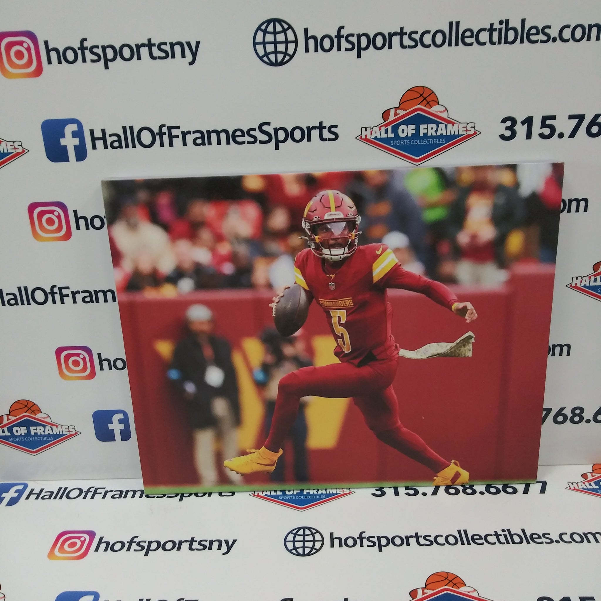 JAYDEN DANIELS WASHINGTON COMMANDERS 16X20 CUSTOM CANVAS PRINT - READY TO HANG
