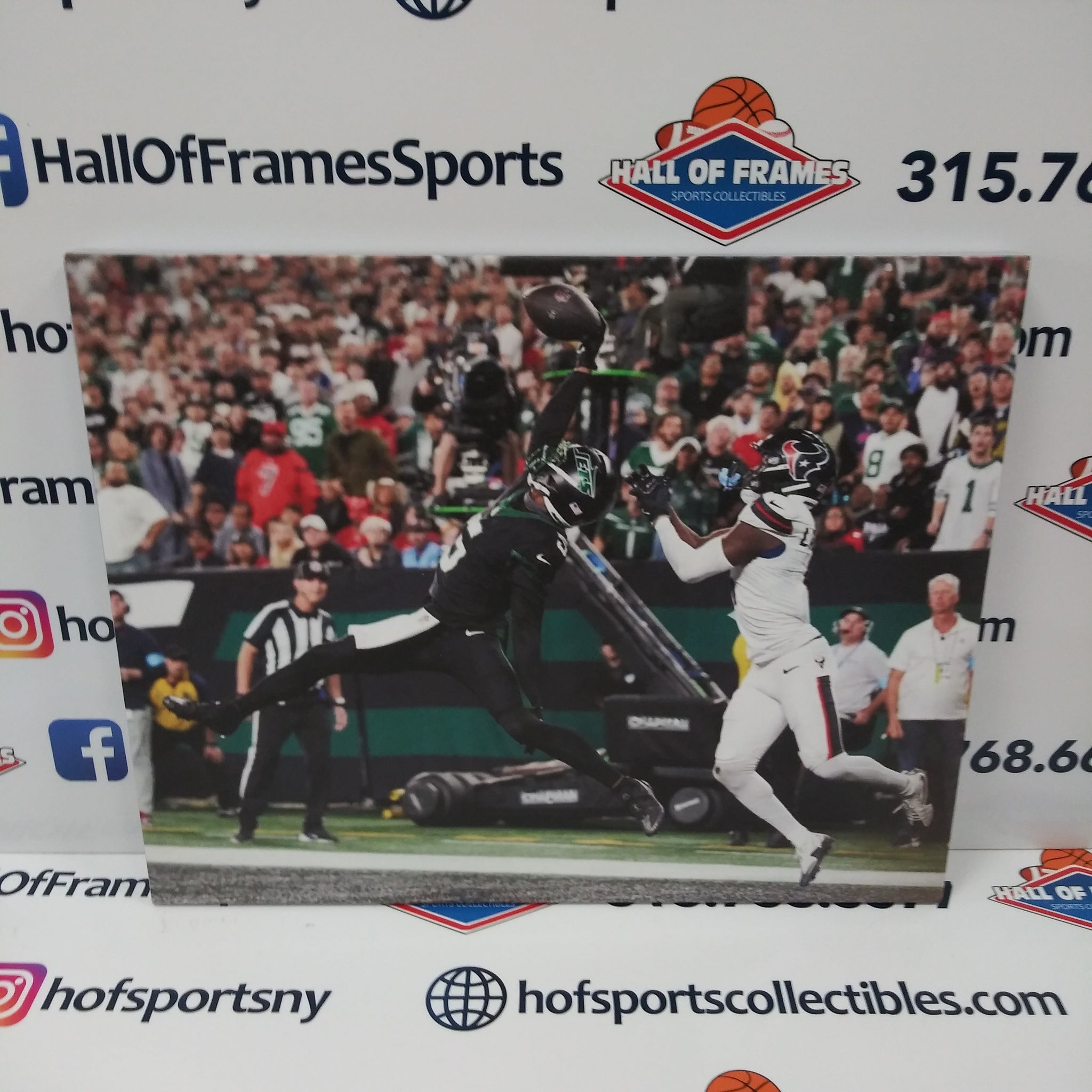 GARRETT WILSON JETS JORDAN TD 16X20 CUSTOM CANVAS PRINT - READY TO HANG