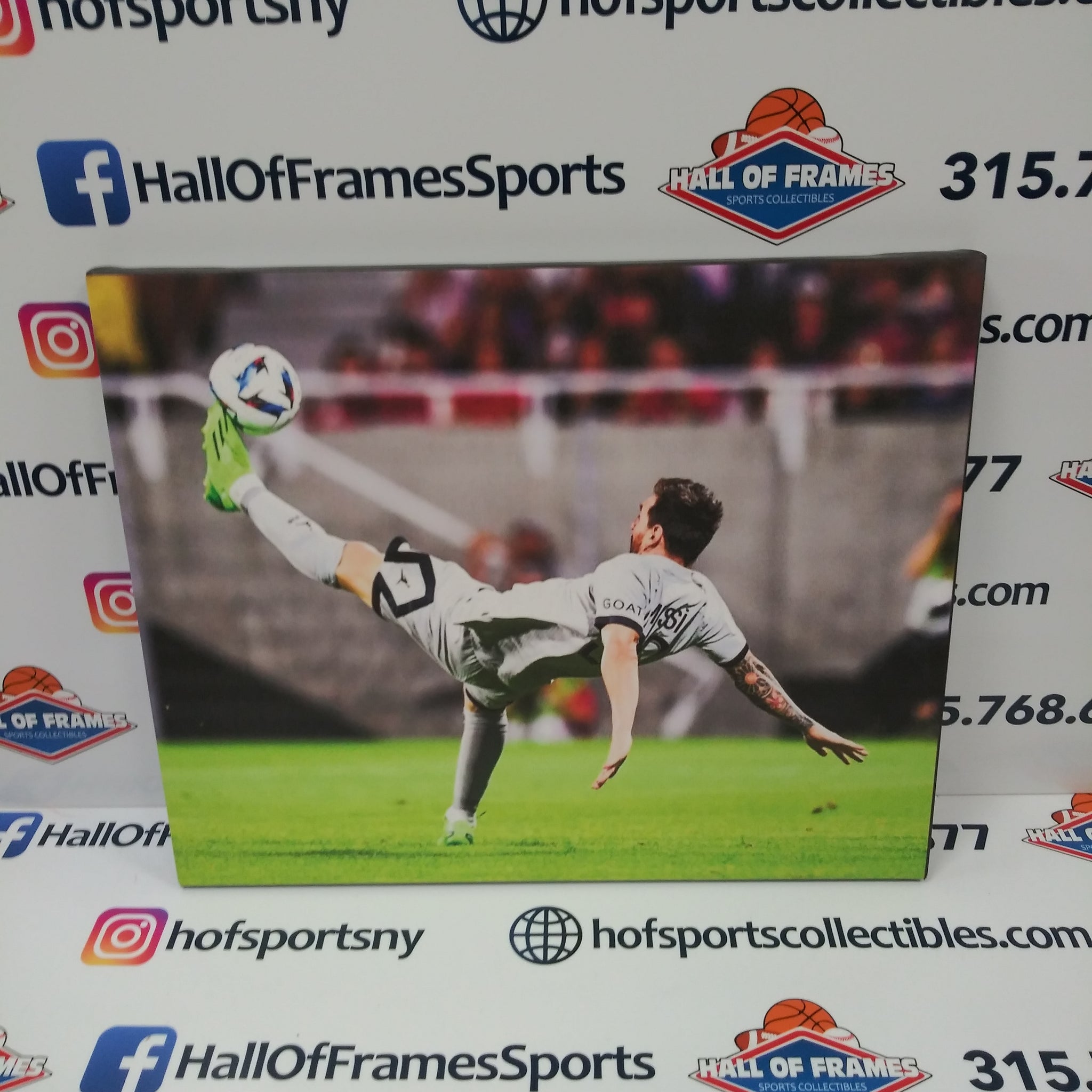 LIONEL MESSI PARIS ST. GERMAIN PSG 16X20 CUSTOM CANVAS PRINT - READY TO HANG