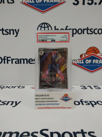 2024 POKEMON SURGING SPARKS CERULEDGE ILLUSTRATION RARE #197 PSA 10 GEM MINT!