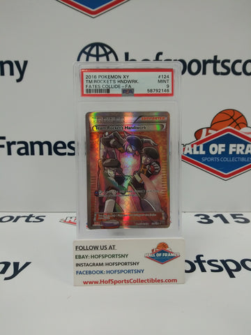 2016 POKEMON FATES COLLIDE TEAM ROCKET'S HANDIWORK FULL ART #124 PSA 9!