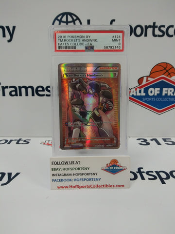 2016 POKEMON FATES COLLIDE TEAM ROCKET'S HANDIWORK FULL ART #124 PSA 9!
