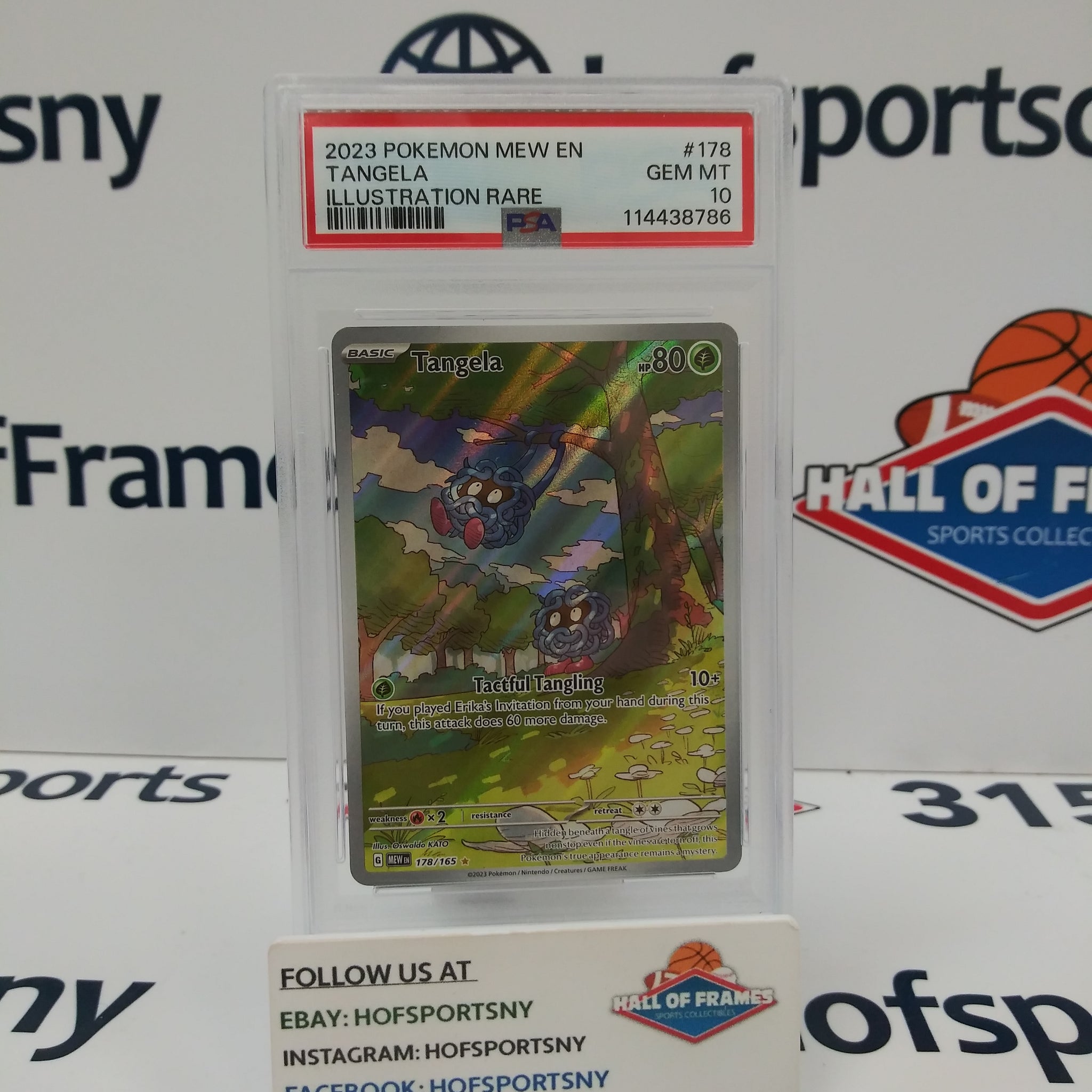 2023 POKEMON 151 TANGELA ILLUSTRATION RARE #178 PSA 10 GEM MINT!