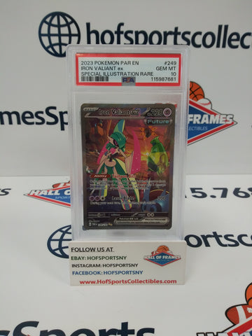 2023 POKEMON PARADOX RIFT IRON VALIANT EX SIR #249 PSA 10 GEM MINT!