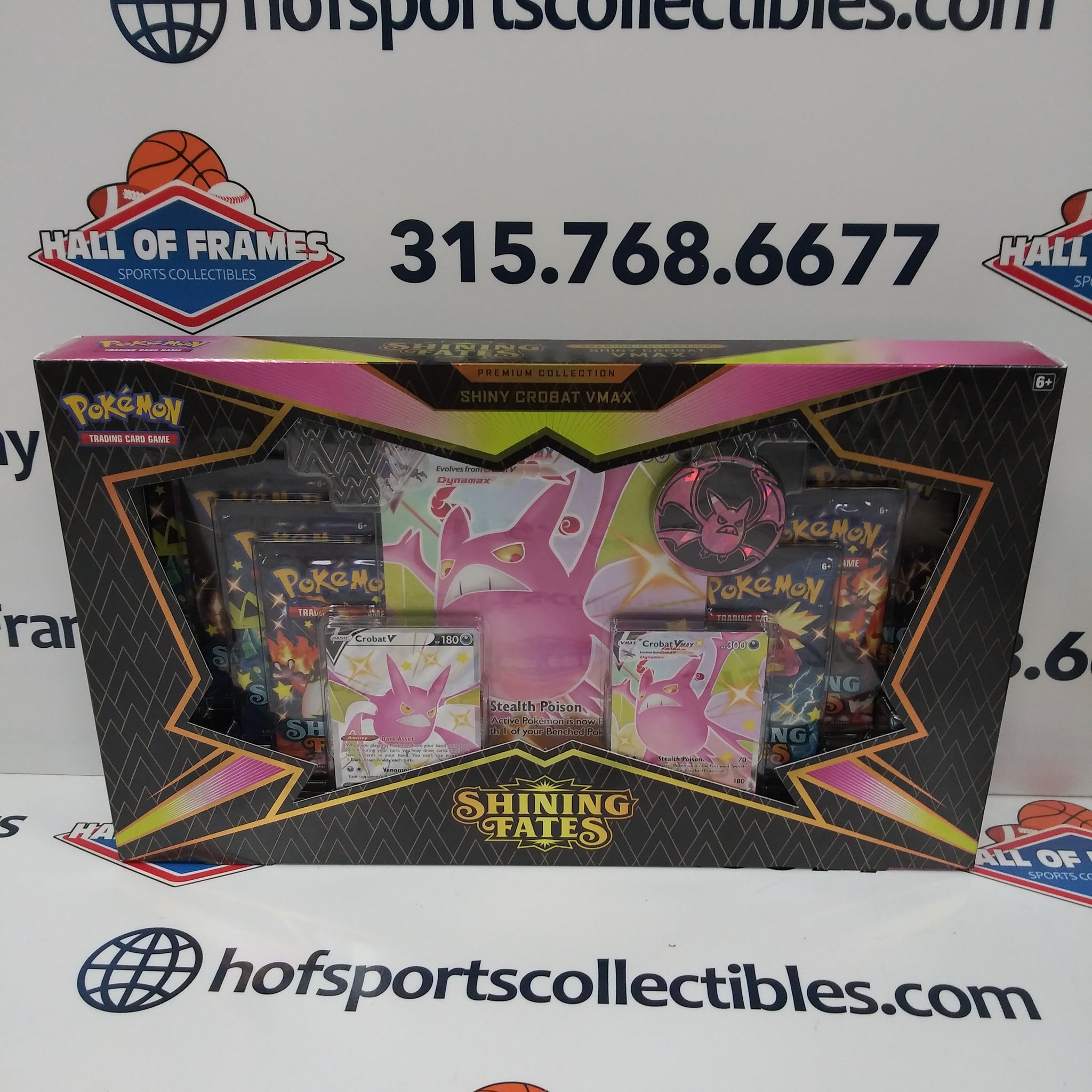 2021 POKEMON SHINING FATES SHINY CROBAT VMAX PREMIUM COLLECTION BOX!