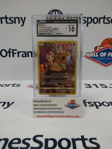 2019 POKEMON COSMIC ECLIPSE MIMIKYU SECRET RARE 245/236 CGC 10!