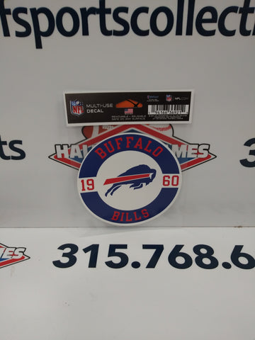BUFFALO BILLS WINCRAFT MULTI USE DECAL 1960! 3.5