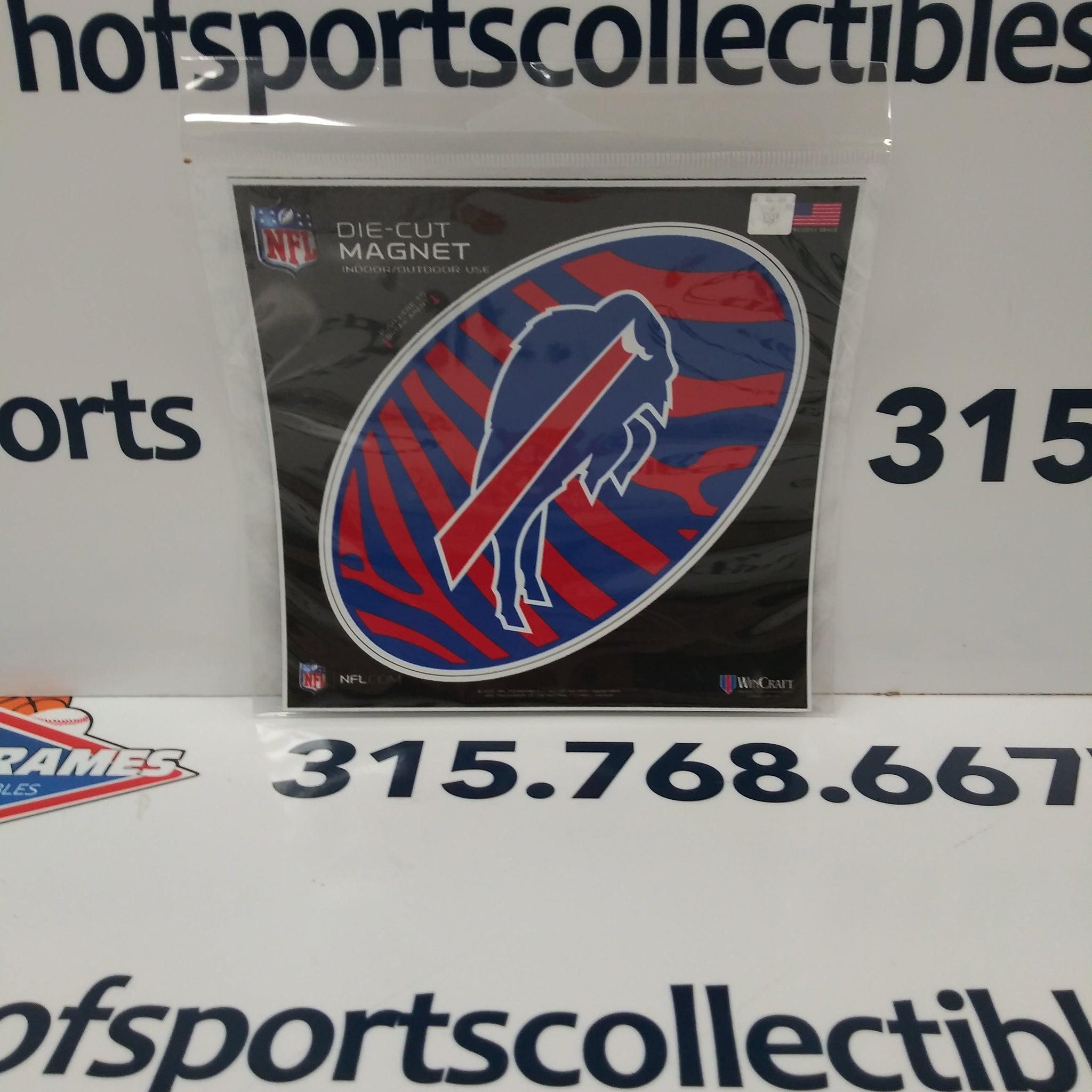BUFFALO BILLS WINCRAFT INDOOR OUTDOOR DIE-CUT MAGNET!