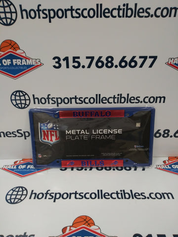 BUFFALO BILLS WINCRAFT METAL LICENSE PLATE FRAME BLUE!