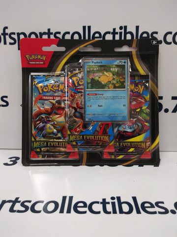 2025 POKEMON MEGA EVOLUTION PSYDUCK 3 PACK BLISTER!