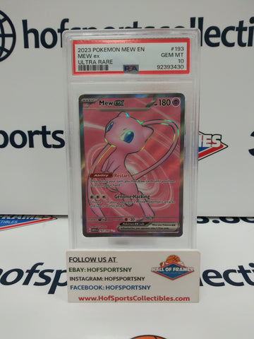 2023 POKEMON 151 MEW EX ULTRA RARE #193 PSA 10 GEM MINT!