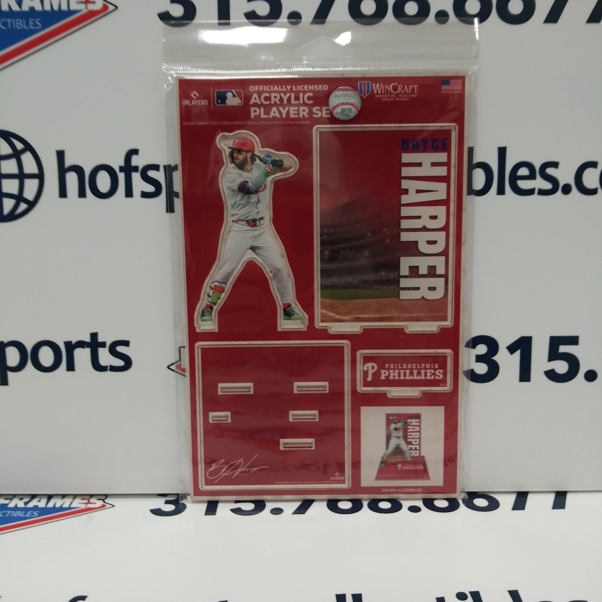 BRYCE HARPER PHILADELPHIA PHILLIES 3D ACRYLIC STAND UP SET WINCRAFT!
