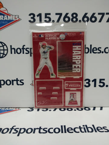 BRYCE HARPER PHILADELPHIA PHILLIES 3D ACRYLIC STAND UP SET WINCRAFT!