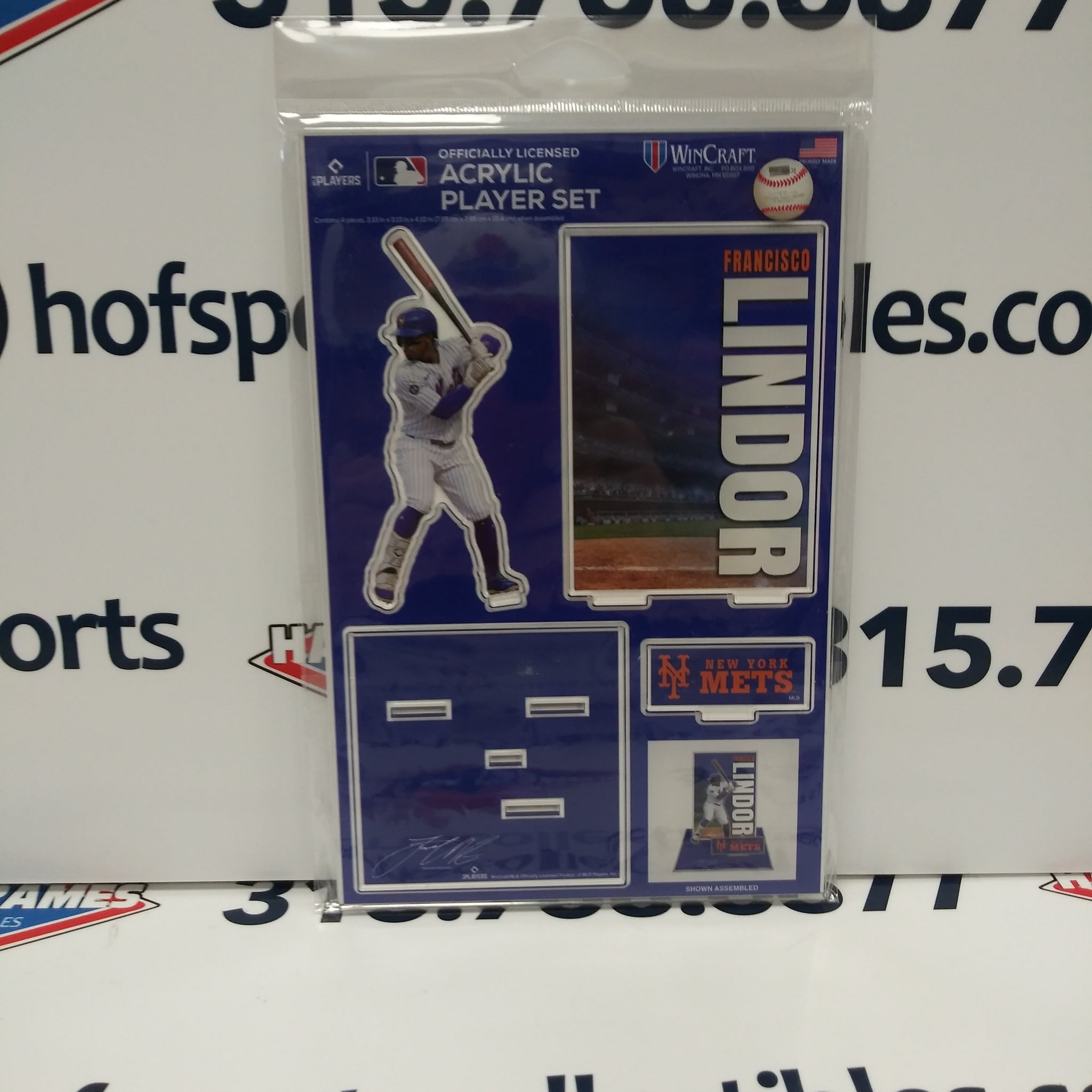 FRANCISCO LINDOR NEW YORK METS 3D ACRYLIC STAND UP SET WINCRAFT!