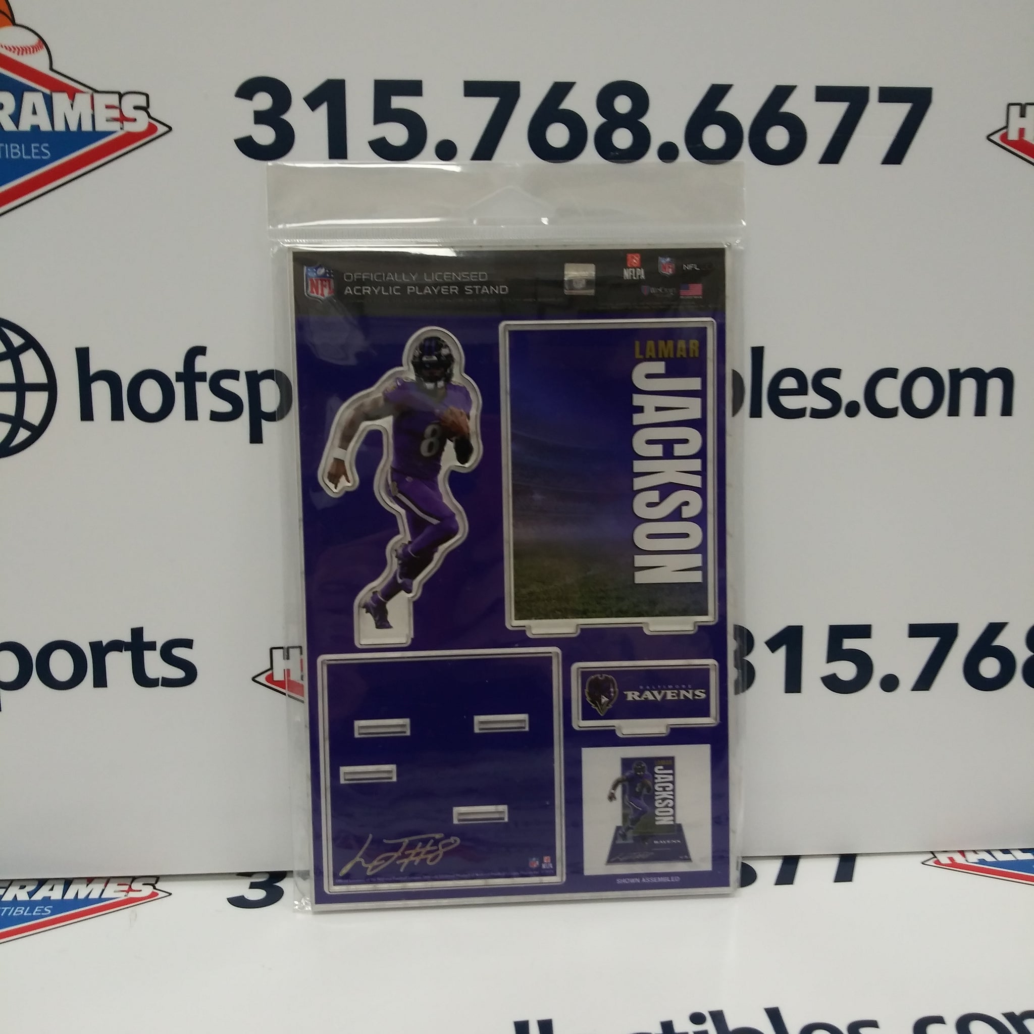 LAMAR JACKSON BALTIMORE RAVENS 3D ACRYLIC STAND UP SET WINCRAFT!