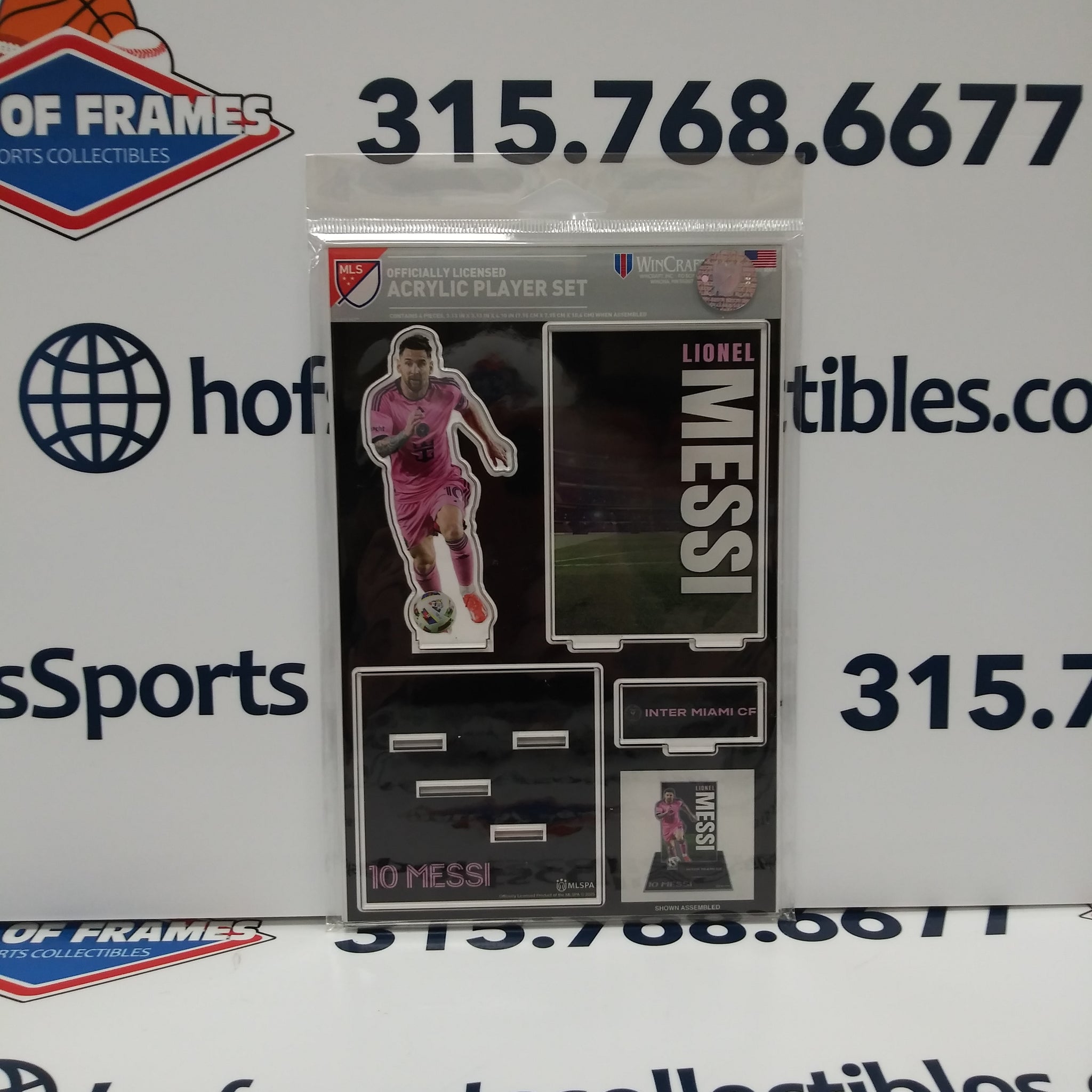 LIONEL MESSI INTER MIAMI CF 3D ACRYLIC STAND UP SET WINCRAFT!
