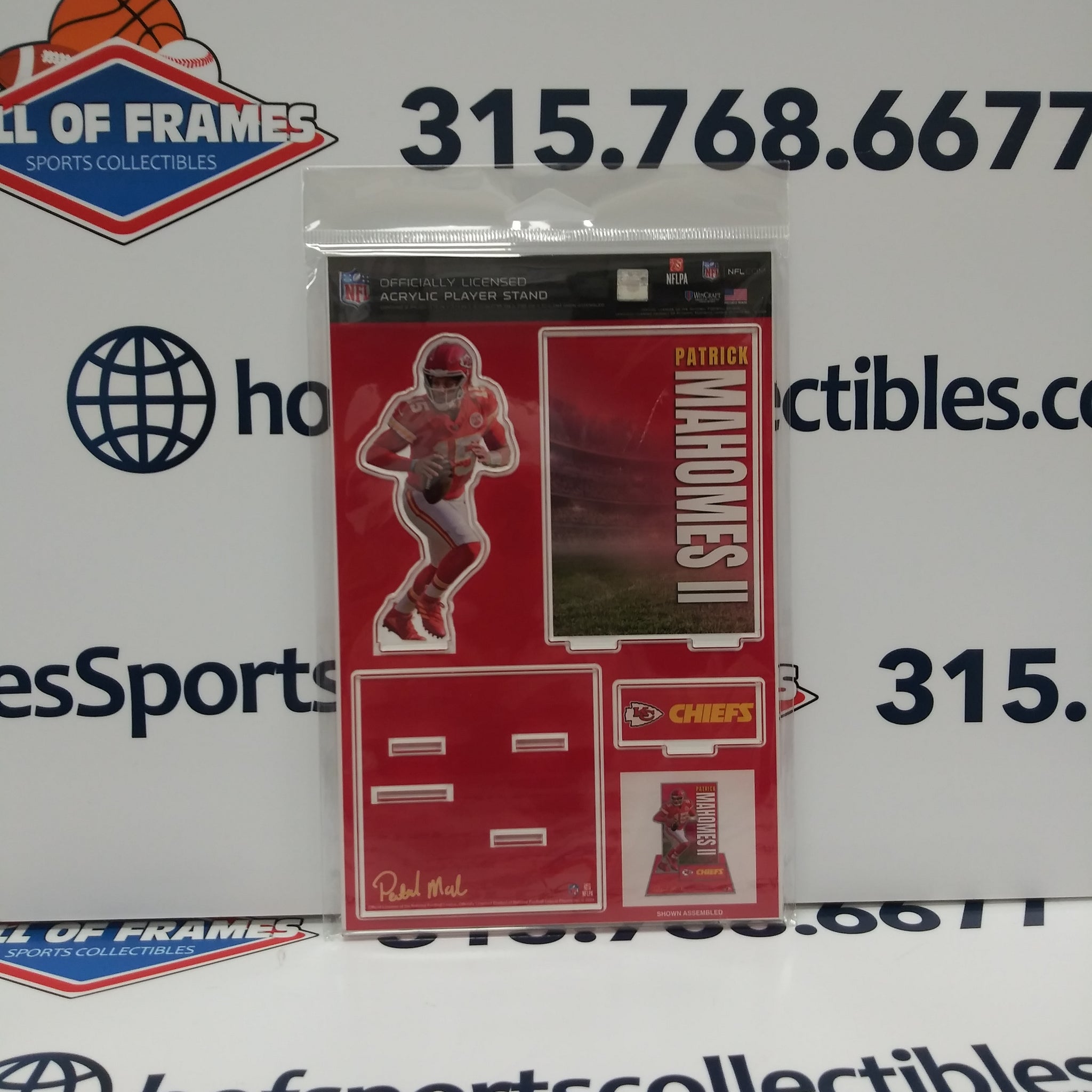PATRICK MAHOMES KANSAS CITY CHIEFS 3D ACRYLIC STAND UP SET WINCRAFT!