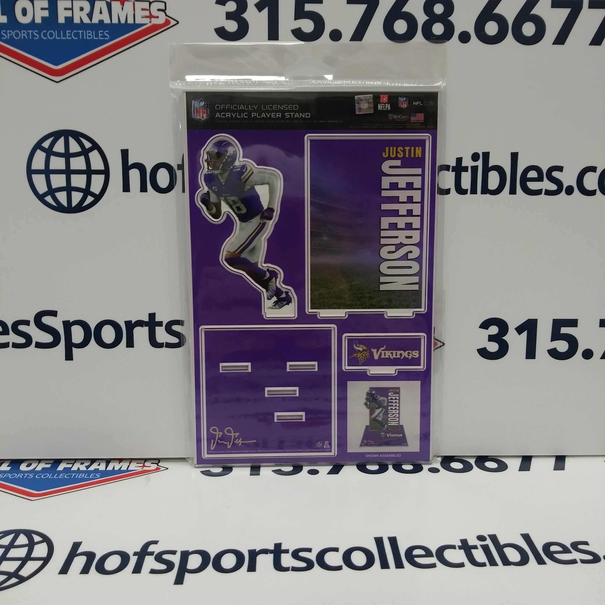 JUSTIN JEFFERSON MINNESOTA VIKINGS 3D ACRYLIC STAND UP SET WINCRAFT!