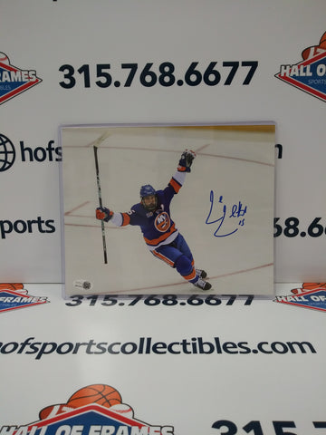 CAL CLUTTERBUCK NEW YORK ISLANDERS SIGNED 8X10 JSA COA!
