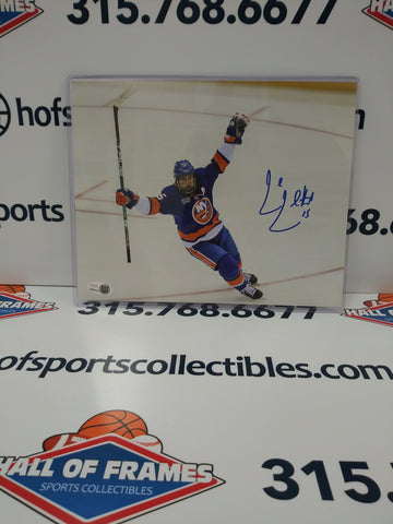CAL CLUTTERBUCK NEW YORK ISLANDERS SIGNED 8X10 JSA COA!