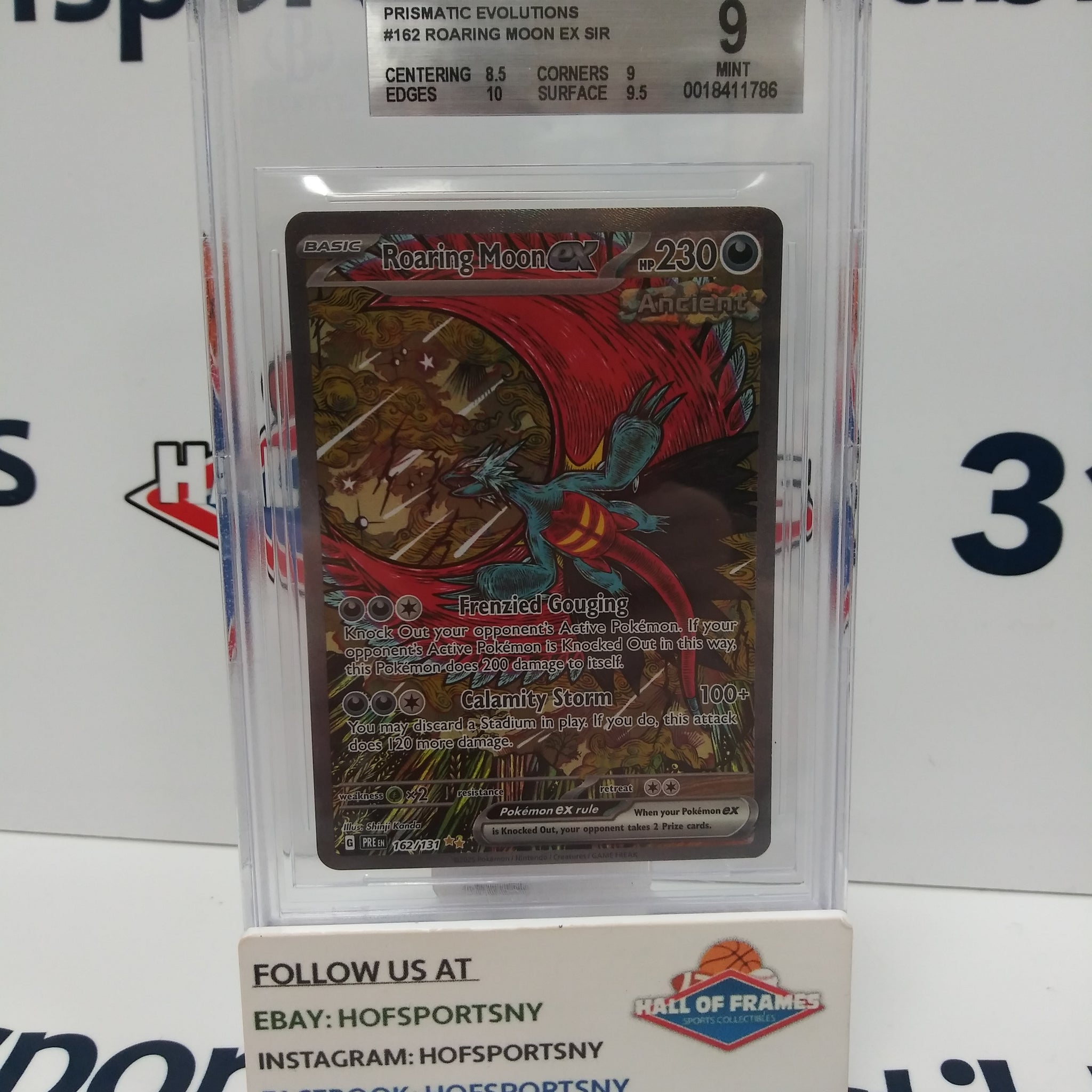 2025 POKEMON PRISMATIC EVOLUTIONS ROARING MOON EX SIR BGS 9 MINT!