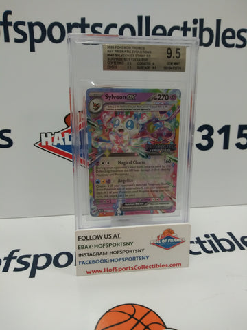 2025 POKEMON PRISMATIC EVOLUTIONS SYLVEON EX SURPRISE BOX EXCLUSIVE #041 BGS 9.5!