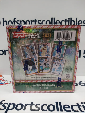 2025 TOPPS BASEBALL HOLIDAY MEGA BOX! 6 EXCLUSIVE GLITTER PARALLELS!