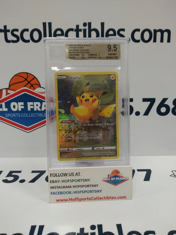 2023 POKEMON CROWN ZENITH PIKACHU GALARIAN GALLERY BGS 9.5 GEM MINT!