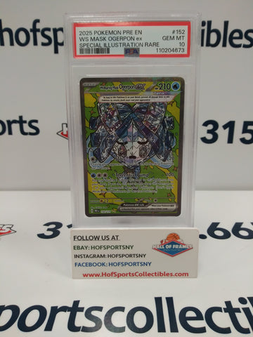2025 POKEMON PRISMATIC EVOLUTIONS WELLSPRING MASK OGERPON EX SIR # 152 PSA 10!