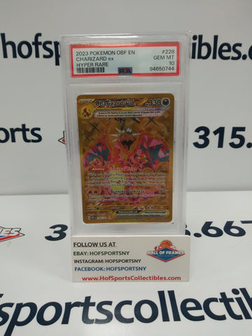 2023 POKEMON OBSIDIAN FLAMES CHARIZARD EX HYPER RARE #228 PSA 10!