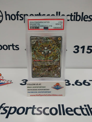 2024 POKEMON SCARLET & VIOLET MAGNETON POKEMON CENTER ETB PROMO #159 PSA 10!