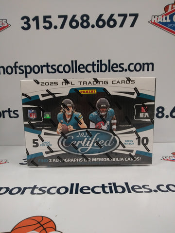 2025 PANINI CERTIFIED FOOTBALL HOBBY BOX! 4 HITS!