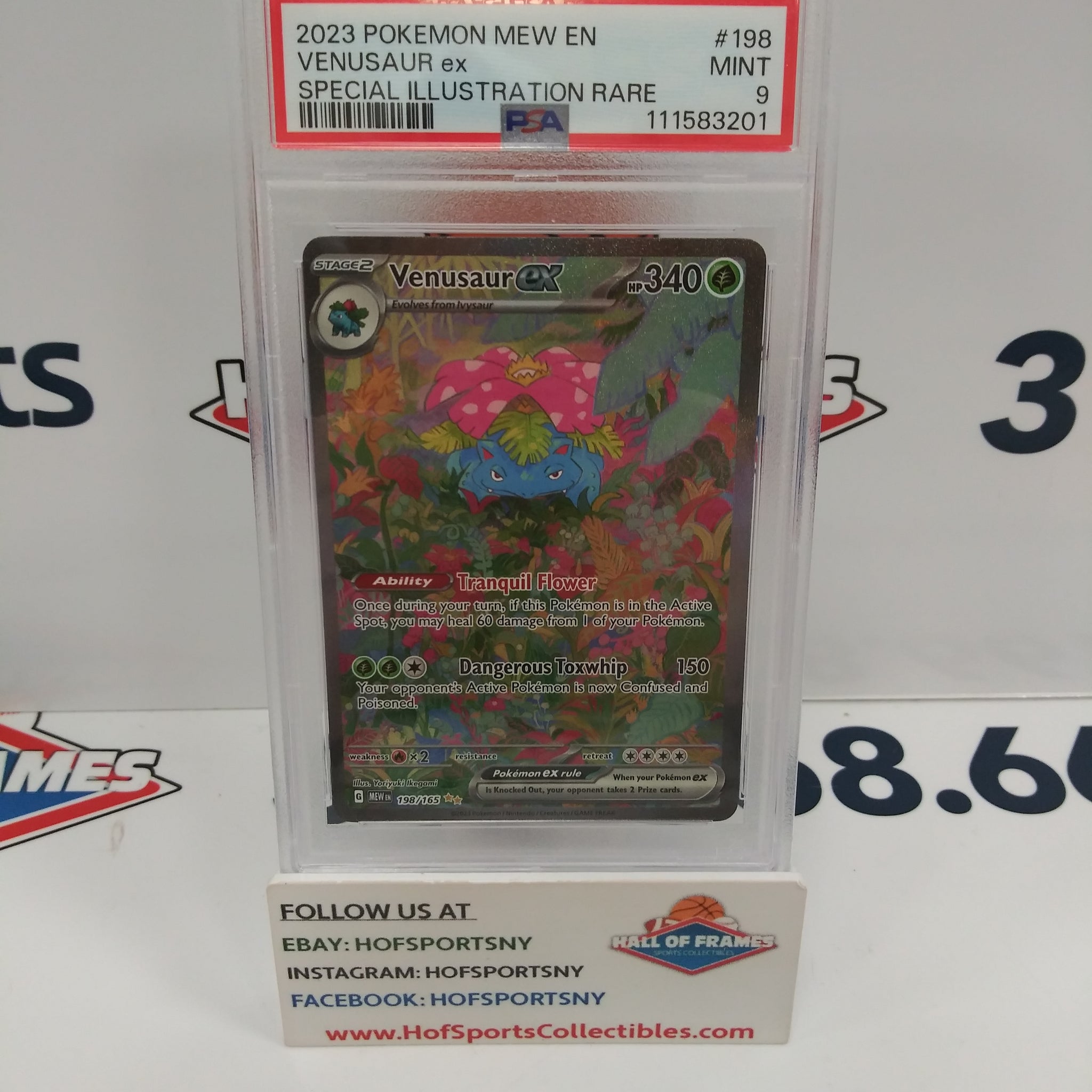 2023 POKEMON 151 VENUSAUR EX SIR #198 PSA 9!