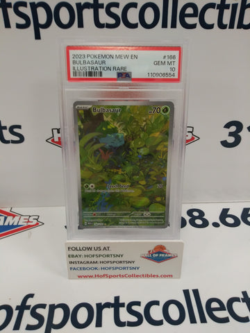 2023 POKEMON 151 BULBASAUR ILLUSTRATION RARE #166 PSA 10 GEM MINT!