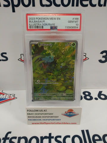 2023 POKEMON 151 BULBASAUR ILLUSTRATION RARE #166 PSA 10 GEM MINT!