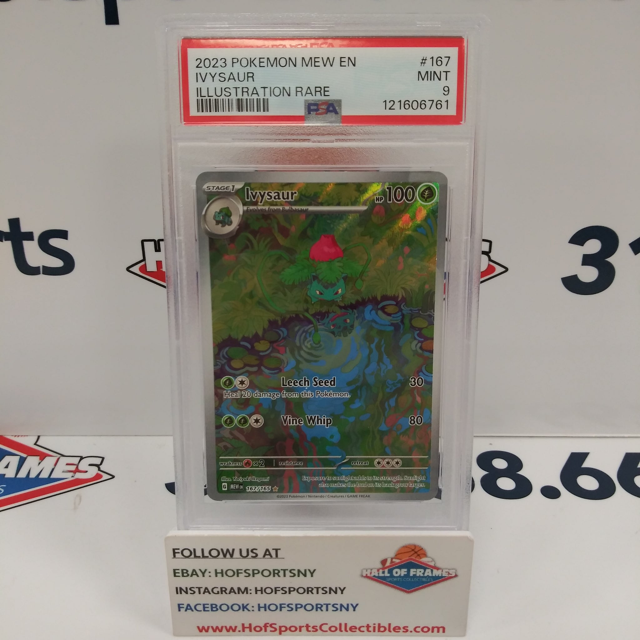2023 POKEMON 151 IVYSAUR ILLUSTRATION RARE #167 PSA 9!