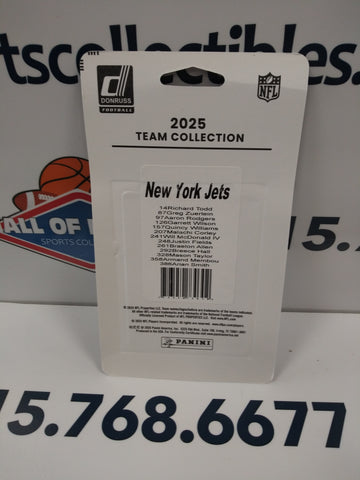 2025 NEW YORK JETS DONRUSS FOOTBALL TEAM SET!