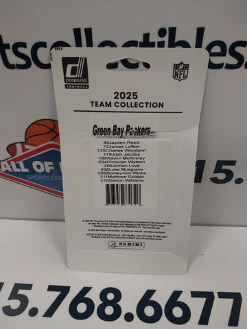 2025 GREEN BAY PACKERS DONRUSS FOOTBALL TEAM SET!