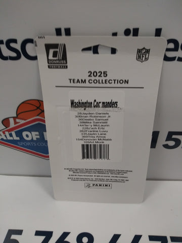 2025 WASHINGTON COMMANDERS DONRUSS FOOTBALL TEAM SET!
