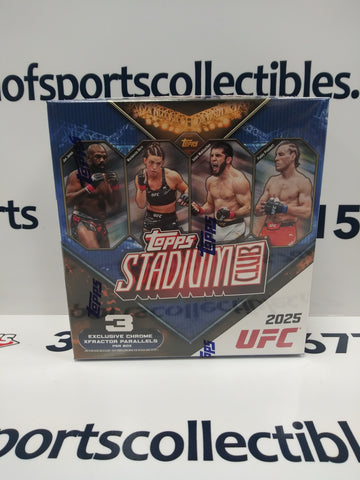 2025 TOPPS STADIUM CLUB UFC MEGA BOX! 3 CHROME XFRACTOR PARALLELS!