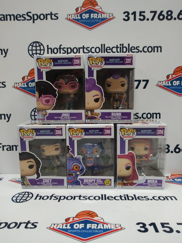 K-POP DEMON-HUNTERS FUNKO POP ANIMATION FULL SET OF 5! RUMI DERPY JINU ZOEY MIRA!