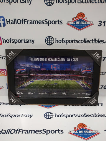 BUFFALO BILLS THE FINAL GAME AT HIGHMARK 1/4/2026 THE HIGHLAND MINT FRAMED 12X20!