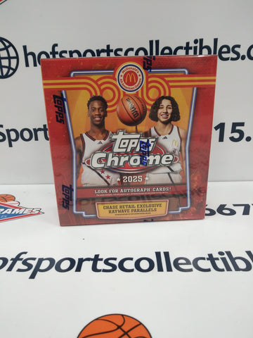 2025 TOPPS CHROME MCDONALD'S ALL AMERICAN GAMES BASKETBALL MEGA BOX! LOOK FOR LEBRON JAMES AUTOGRAPHS!